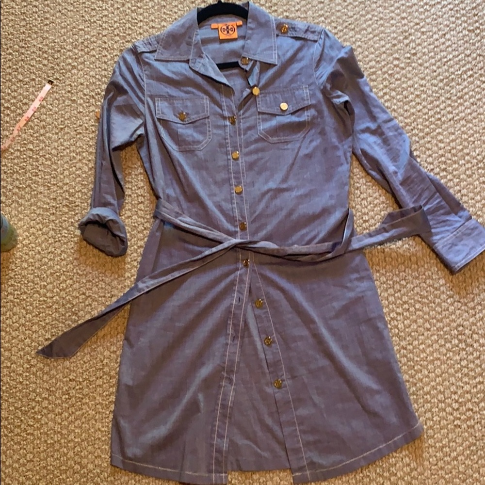 Tory Burch Chambray Shirt Dress Size 2